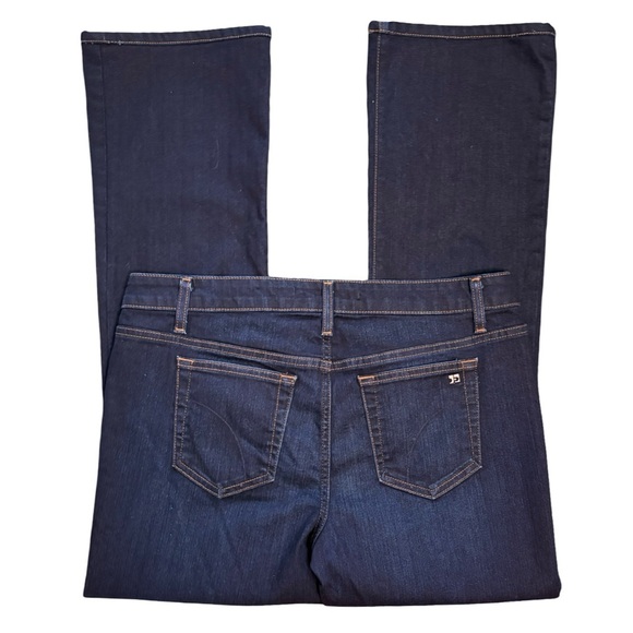 Joe's Icon Mid Rise Boot Cut Denim Jeans Clean Hem Dark Blue Lisa Wash Size 32 - Picture 7 of 12